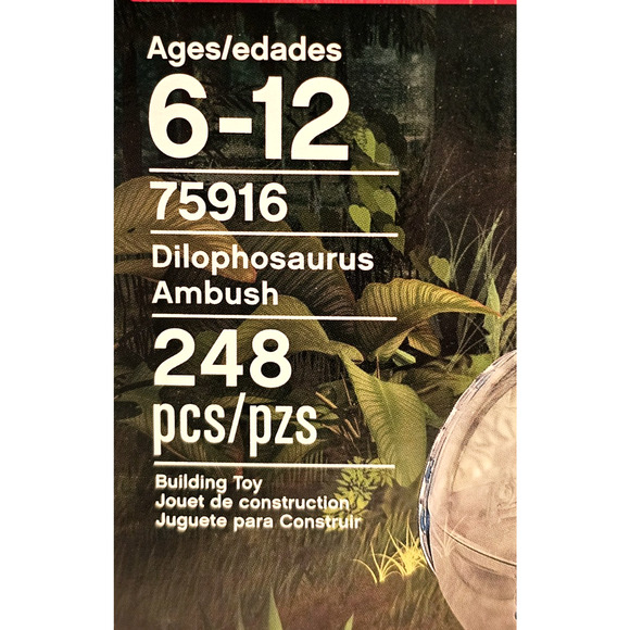 DILOPHOSUARUS AMBUSH Jurassic World LEGO Set #75916 NEW Sealed RETIRED Unopened - Picture 3 of 16